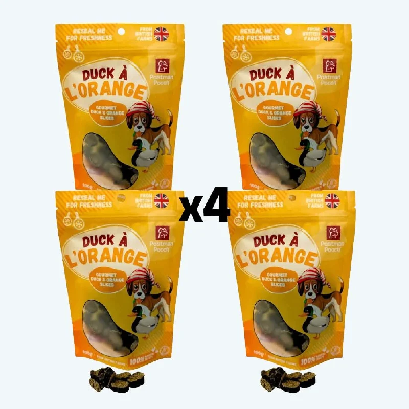 4 x Duck L'Orange Natural Dog Treat Bundle