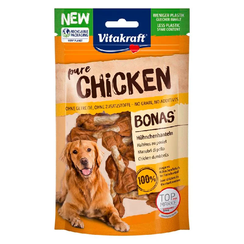 $2 OFF (Exp 14May25): Vitakraft Pure Chicken Bonas Dumbbells Grain-Free Dog Treats 80g