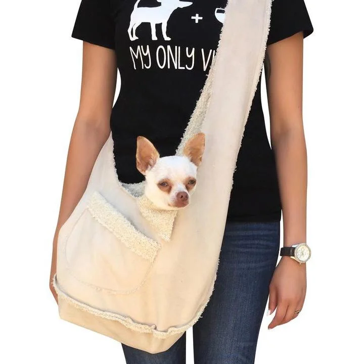 Boho Sling Dog Carrier Sand