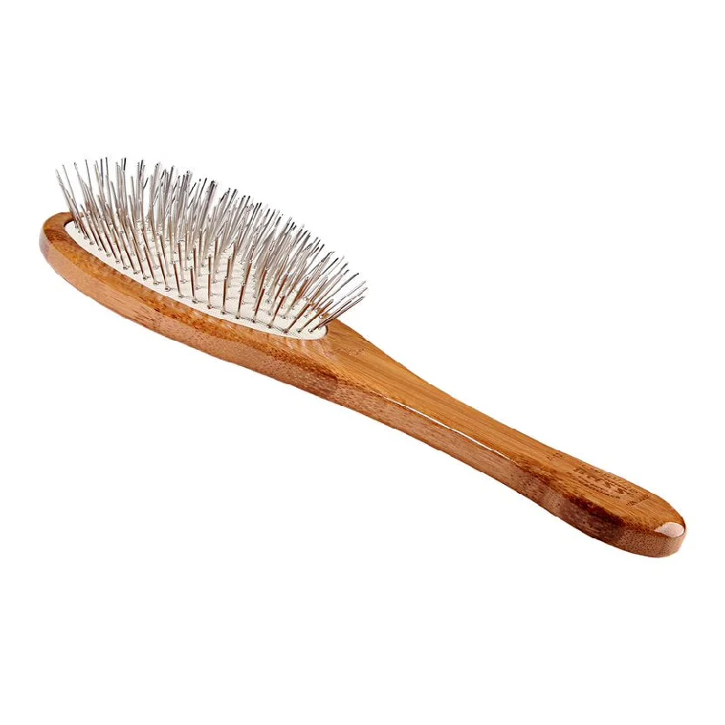 Bass Brushes Style & Detangle Alloy Pin Paddle Brush For Dogs