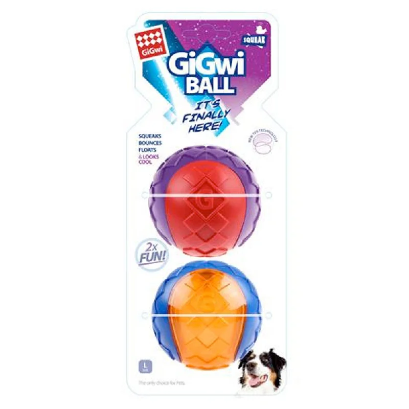 Gigwi Ball Squeaker Medium 2pk