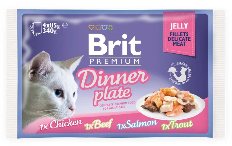 BRIT PREMIUM Fileti u želeu Dinner Plate, 340 g (4x85 g)