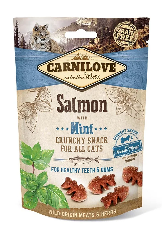 CARNILOVE Crunchy Snack, losos s mentom, sa svježim mesom, 50g