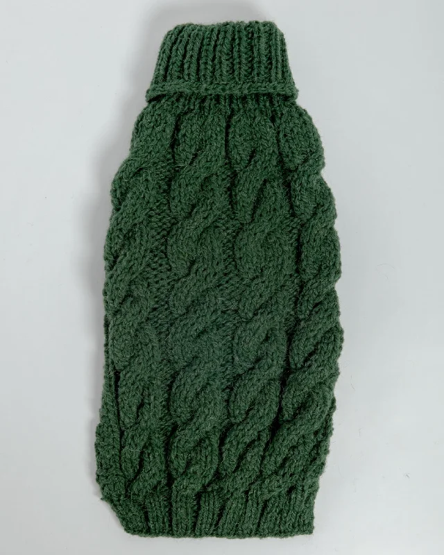 Downtown Roll Neck Dog Sweater in Evergreen