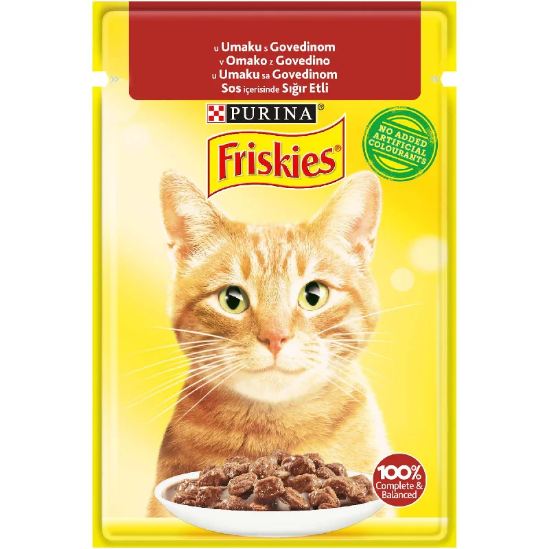 FRISKIES Cat Delices, umak s govedinom, 85g