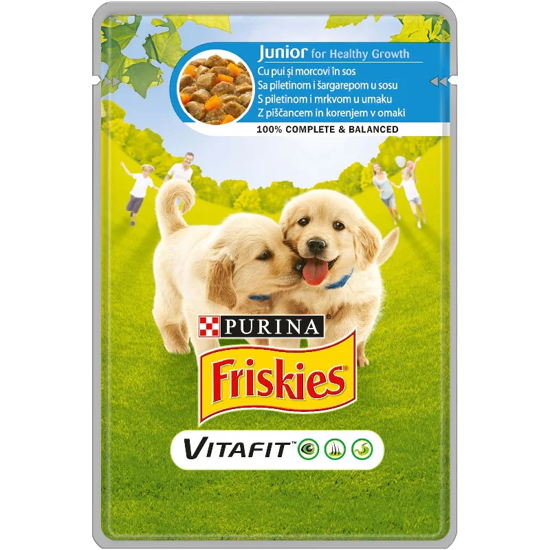 FRISKIES JUNIOR s piletinom i mrkvom, u umaku, 100g