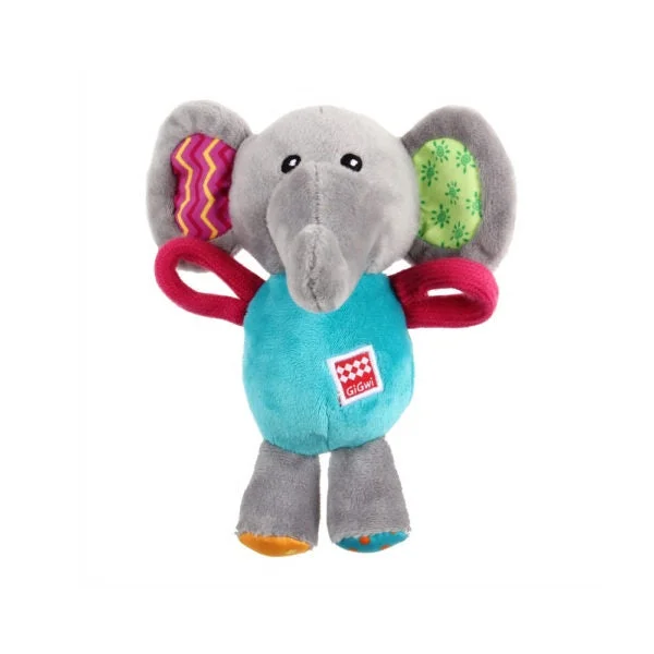 GiGwi Plush Friendz Squeaker Dog Toy Elephant