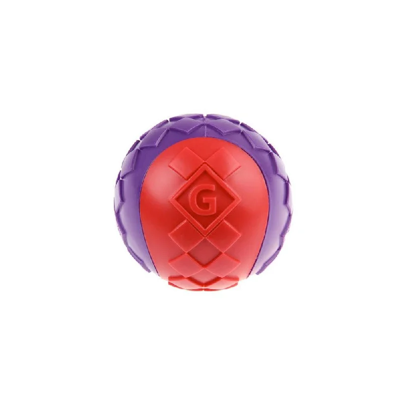 GiGwi Ball Red/Purple Squeaker Solid (Medium)