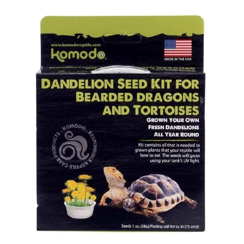 Komodo Grow Your Own Dandelion Seed Kit for Bearded Dragon & Tortoise