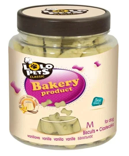 LOLO PETS CLASSIC Bones Vanilla, keksi za pse, kutijica s poklopcem, M, 210g