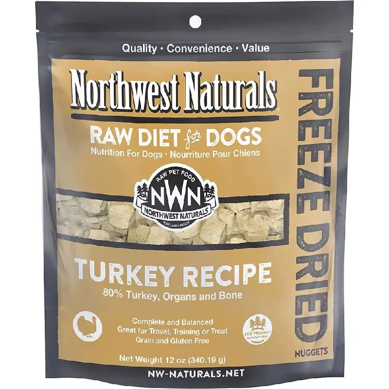 Northwest Naturals Freeze Dried Raw Diet for Dogs Turkey Nuggets Dog Food