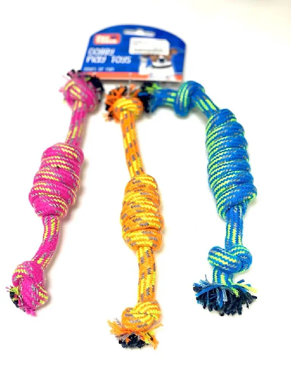 Pet Touch Assorted Color Dog Play Toy 3 Ropes