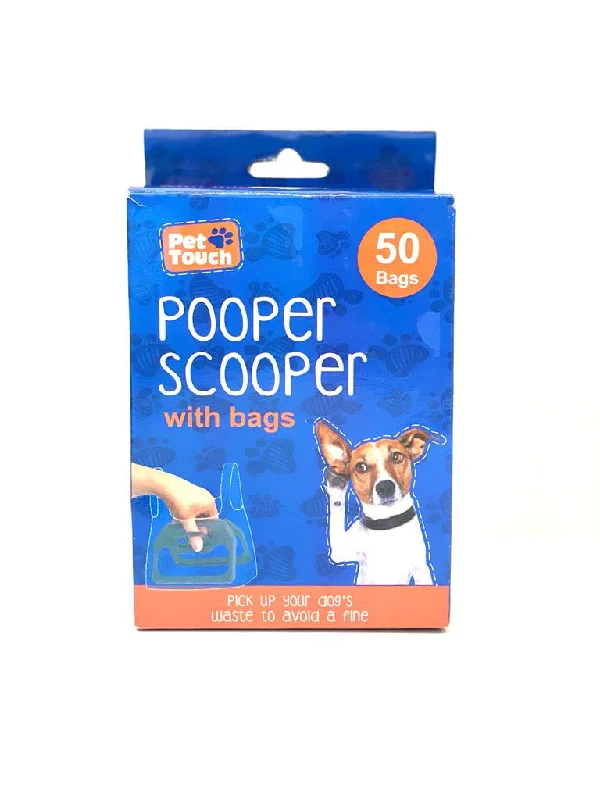 Pet Touch Pooper Scooper With Bags (50 bags)