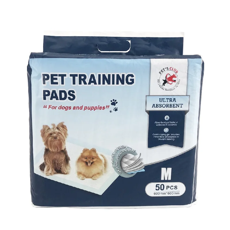 Pets Club Pet Training Pads Ultra Absorbent with 5-Layer Floor Sticker 60 x 60 cm/ 50 pcs