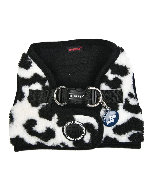 Black + White Fleece Step-In Dog Harness (FINAL SALE)