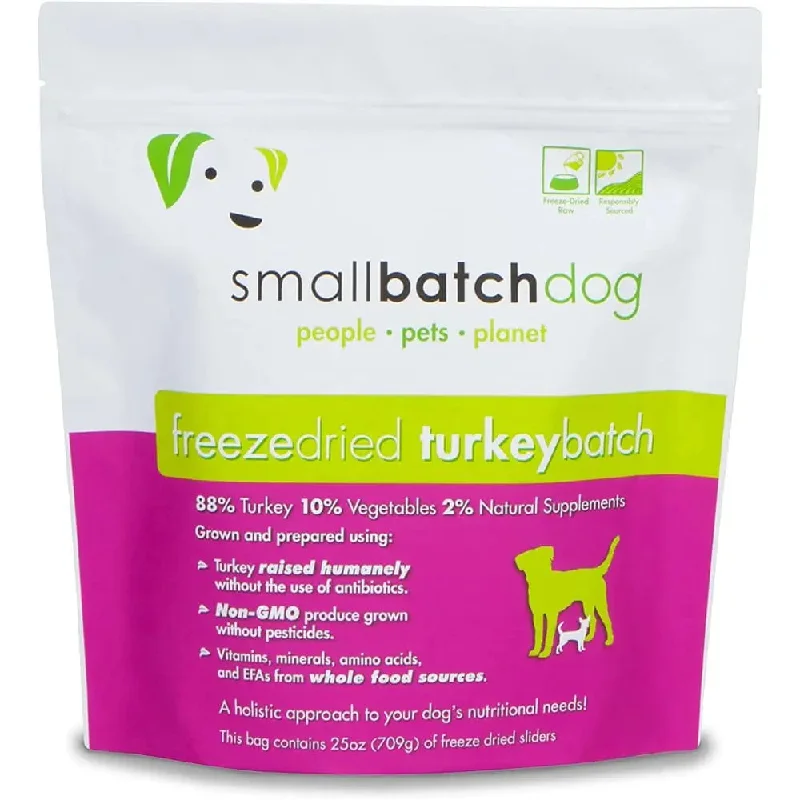 Smallbatch Pets Freeze-Dried Premium Raw Food Diet for Dogs, Turkey Sliders Dog Food