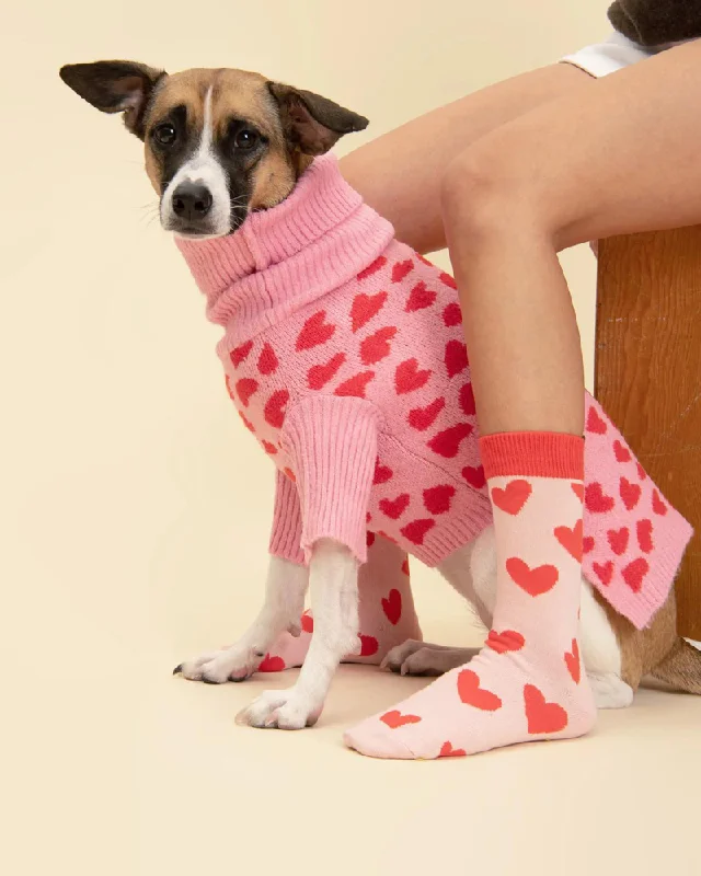 The Love Sweater Matching Human Socks