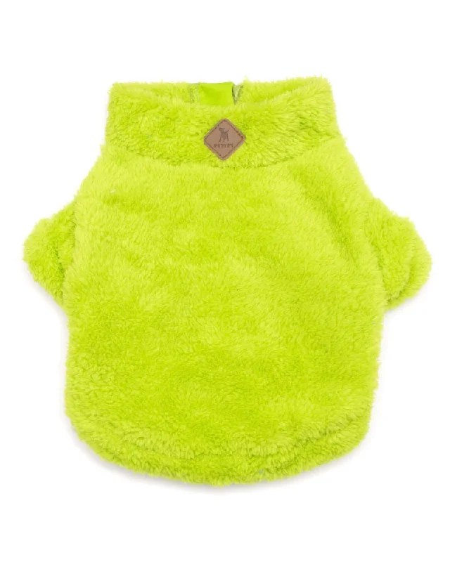 Wubby Quarter-Zip Dog Fleece in Tennis Ball (FINAL SALE)