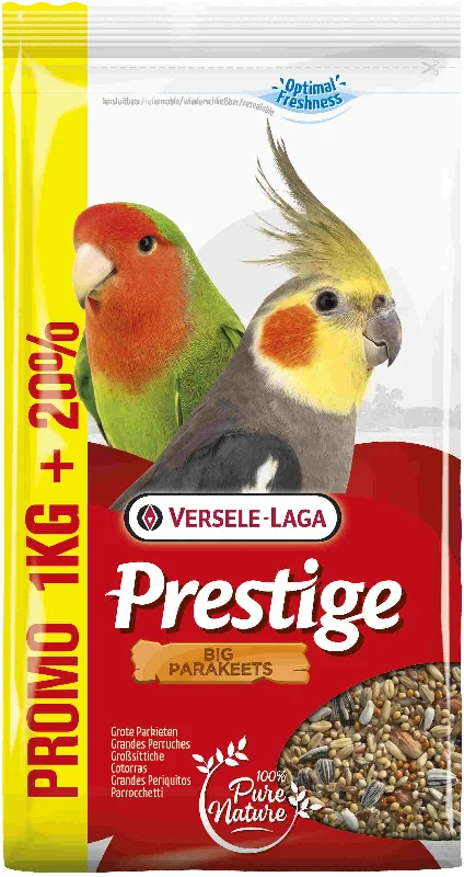 VERSELE-LAGA Prestige Big Parakeets Hrană pentru păsări medii 1kg+200g GRATIS