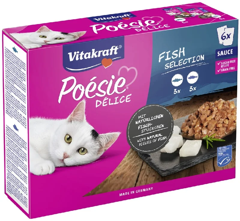 VITAKRAFT Posie Delice Sauce Fish Plic pentru pisici, în Sos, pachet 6x85g