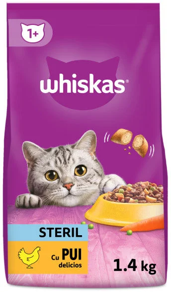 WHISKAS Sterile Hrană uscată pentru pisici Adulte sterilizate, cu Pui