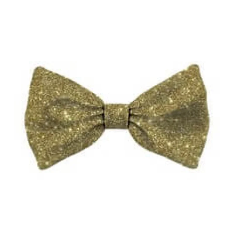 Christmas Cat Bow Tie - Gold Glitter Small