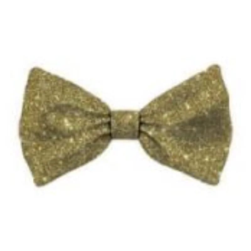 Christmas Dog Bow Tie - Gold Glitter